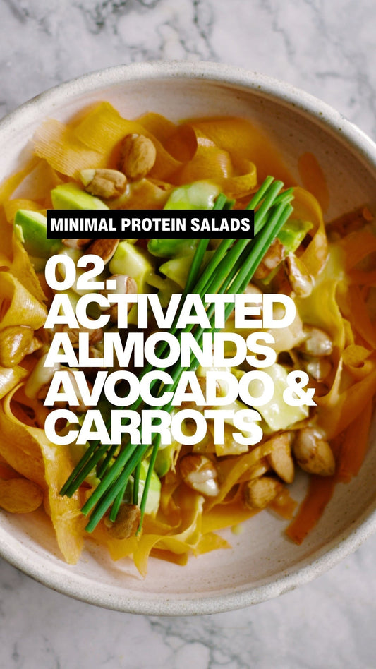 Minimal Protein Salads Ep.2: Carrot, Almonds & Avocado