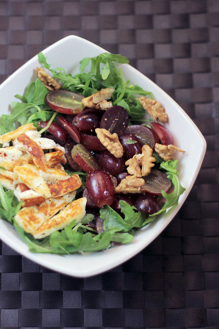 Halloumi, Red Grapes and Rocket