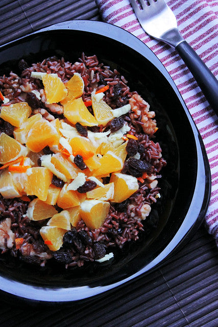 Orange, Red Rice and Raisins