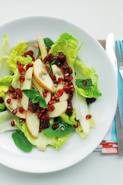 Apple, Pomegranate and Lettuce Salad