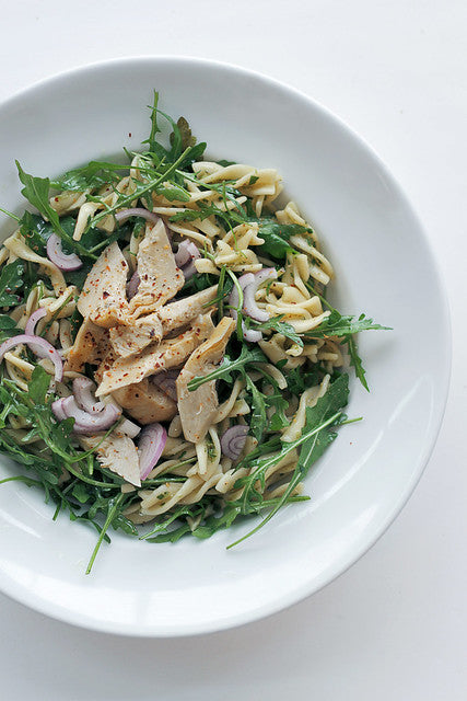 Artichokes, Rocket and Red Onions Pasta "