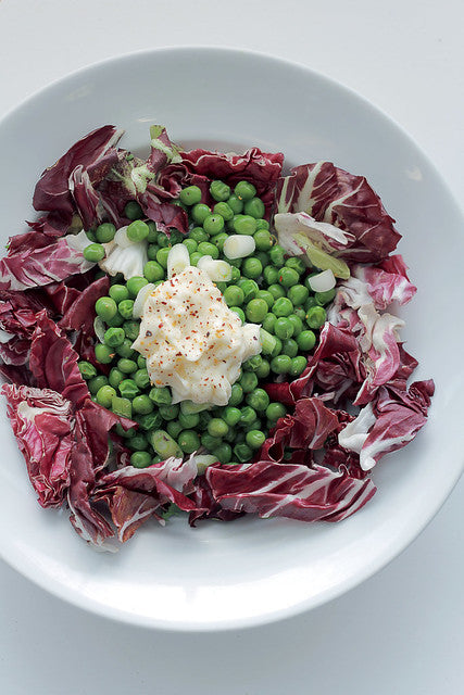 Peas, Radicchio and Mayonnaise