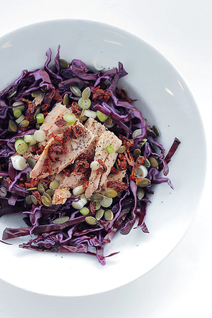 Red Cabbage, Tuna and Sundried Tomatoes