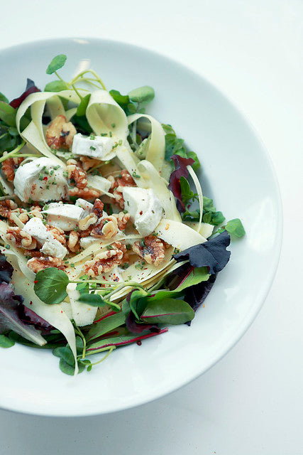 Goat Cheese, Parsnip and Walnuts