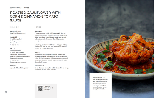 ROASTED CAULIFLOWER WITH CORN & CINNAMON TOMATO SAUCE - VIDEO RECIPE