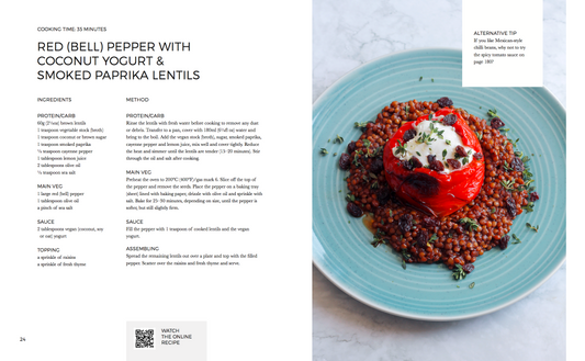 RED (BELL) PEPPER WITH COCONUT YOGURT & SMOKED PAPRIKA LENTILS - VIDEO RECIPE