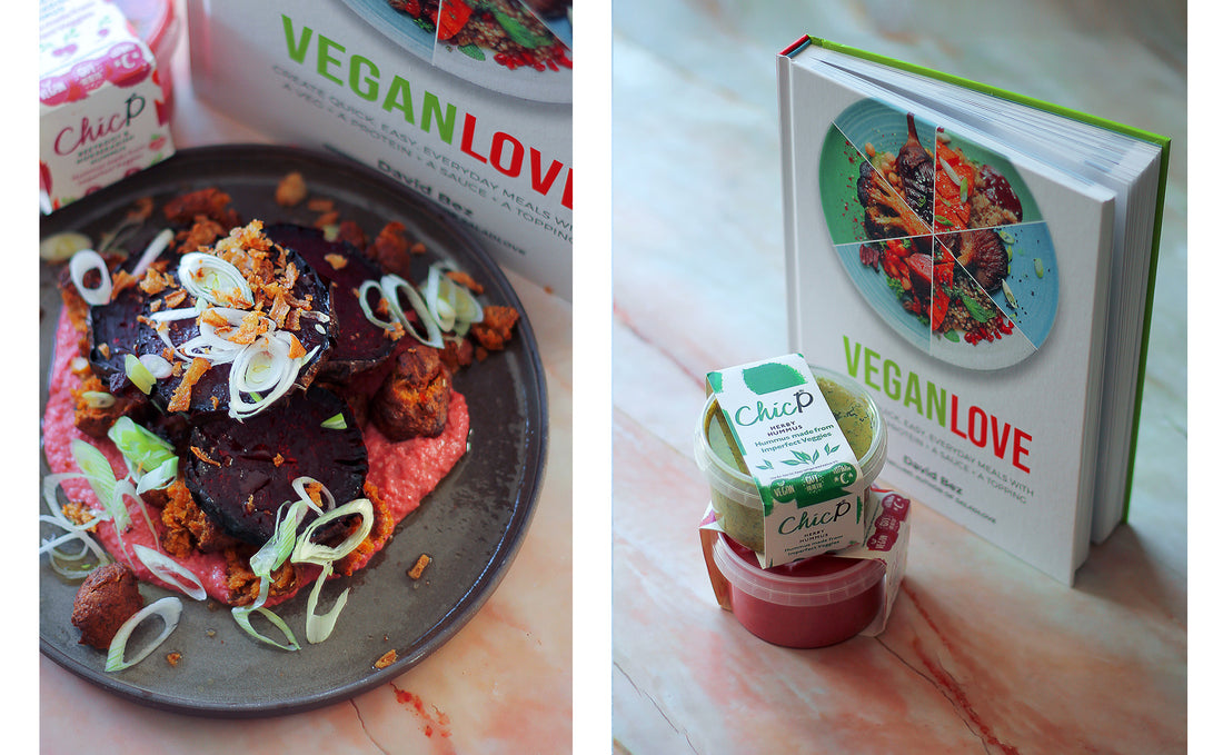 SALTED BEETROOT, BEETROOT AND HORSERADISH HUMMUS & VEGGIE BITES